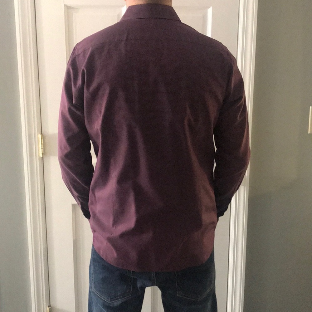 Ted Baker Deep Purple Print Button Down Shirt 4 - image 2